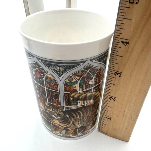 Christmas Cats Siamese Tabby Sue Scullard Mug Dunoon made in England - Picture 9 of 10